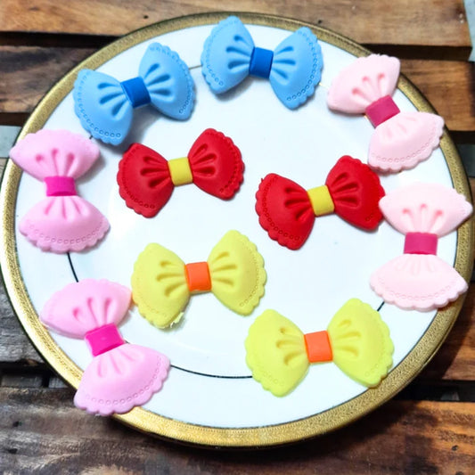 Pack Of 20pc Multicolor Silicon Hair Accessories Making Material (KP-012)