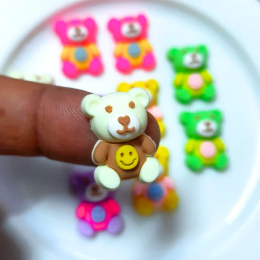 Pack Of 20pc Multicolor Silicon Hair Accessories Making Material (KP-013)