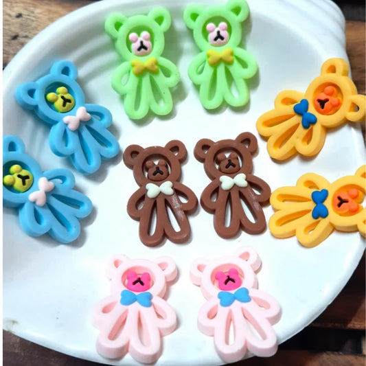 Pack Of 20pc Multicolor Silicon Hair Accessories Making Material (KP-014)