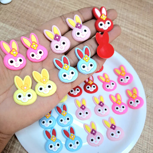 Pack Of 20pc Multicolor Silicon Hair Accessories Making Material (KP-017)