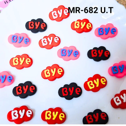 Pack Of 20pc Multicolor Silicon Hair Accessories Making Material KP-021
