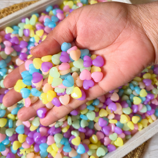 100 Grams Multi Color Beads For DIY Hair Accessories, Jewellery, Crafts Making (035)