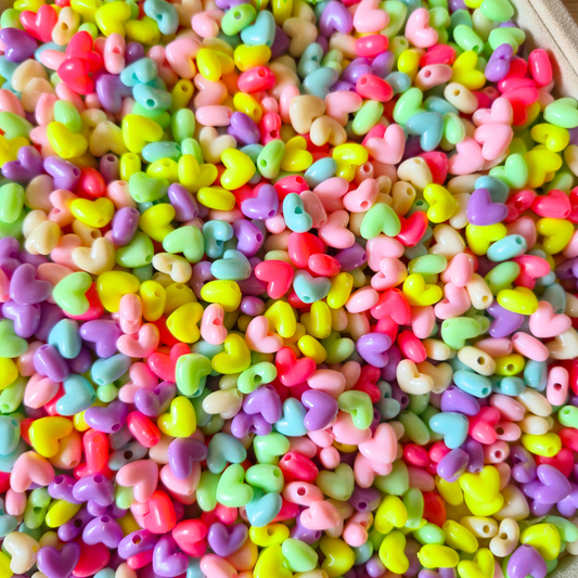 100 Grams Multi Color Beads For DIY Hair Accessories, Jewellery, Crafts Making (037)