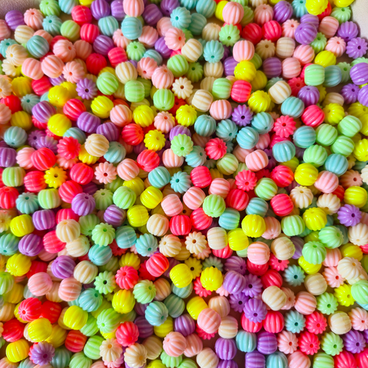 100 Grams Multi Color Beads For DIY Hair Accessories, Jewellery, Crafts Making (042)