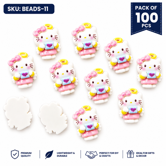 100pc Cartoon Character Beads for DIY Crafts, Accessories & Decoration (BEADS-12)