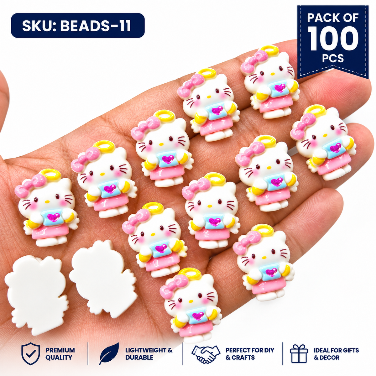 100pc Cartoon Character Beads for DIY Crafts, Accessories & Decoration (BEADS-12)