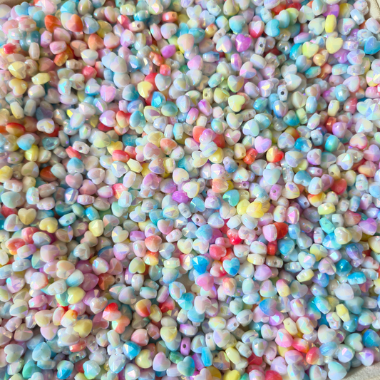 100 Grams Multi Color Beads For DIY Hair Accessories, Jewellery, Crafts Making (047)