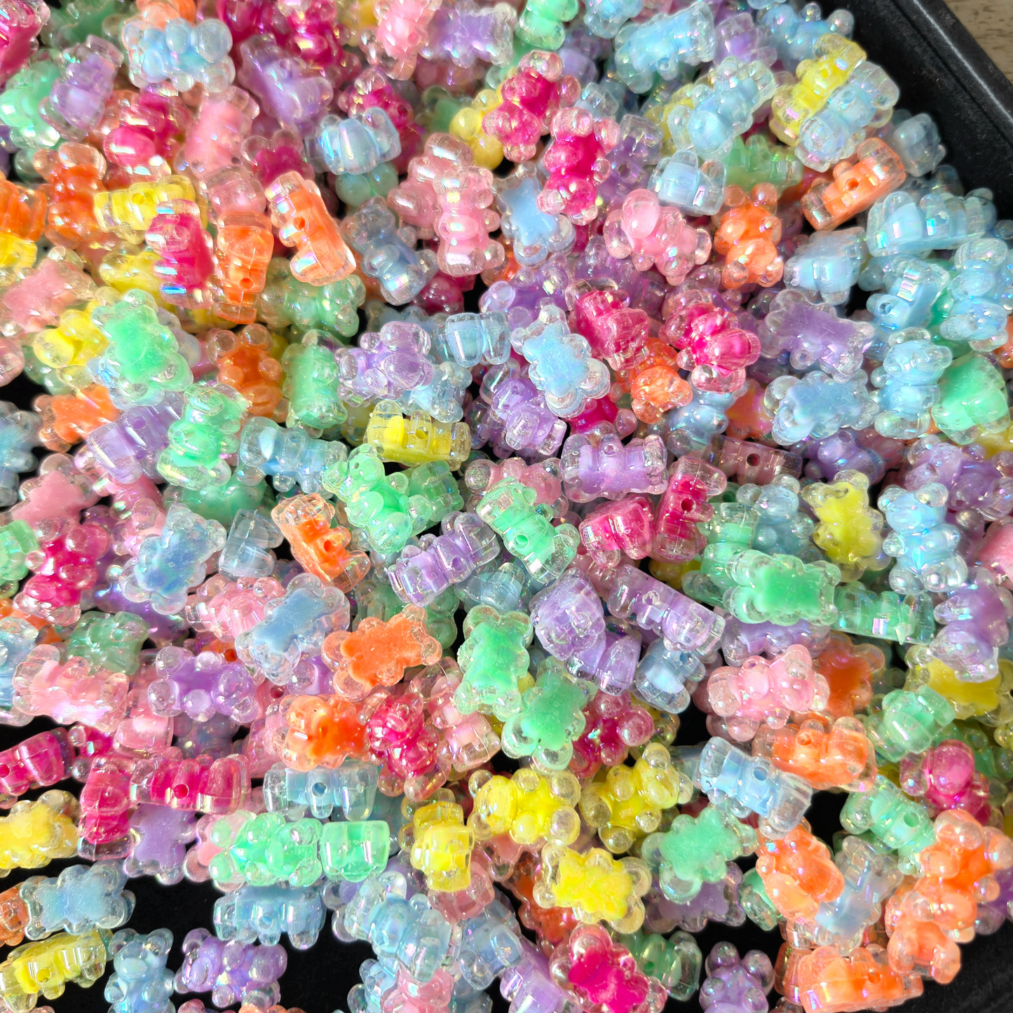 100gm Multi Color Beads For Making Hair Accessories, Jewellery, DIY Crafts (Mix Beads 63)