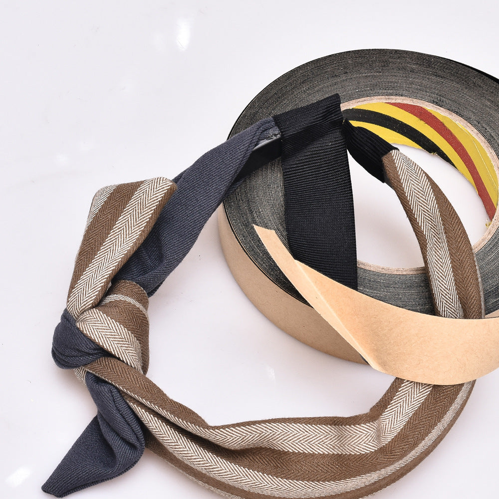 Black Color Hair Band End Tape Roll (25mtr Approx)