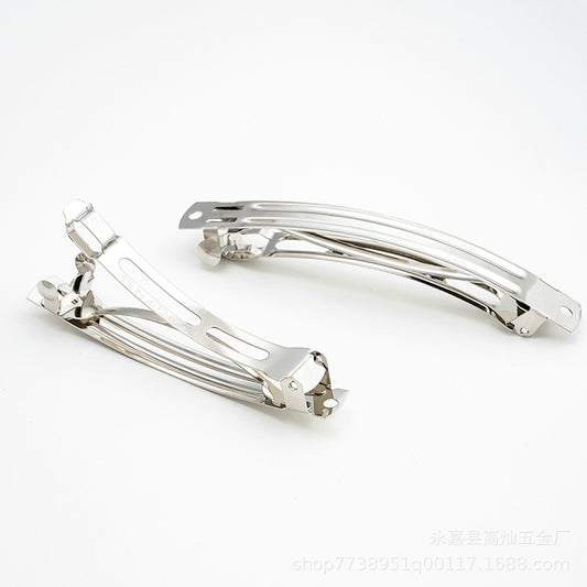 5CM (100PC) Silver Barrette Back Hair Clips Small