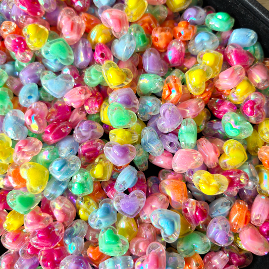 100gm Multi Color Beads For Making Hair Accessories, Jewellery, DIY Crafts (Mix Beads 64)