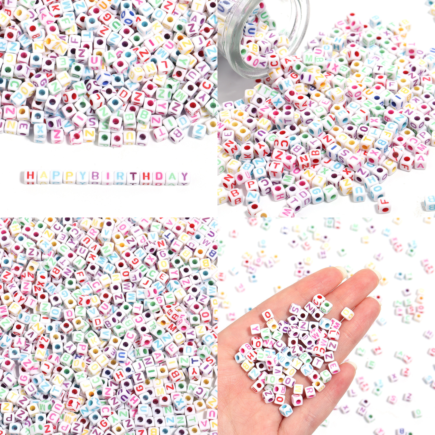 100 Grams Beads For Making Hair Accessories, Jewellery Crafts Items (AB-08)