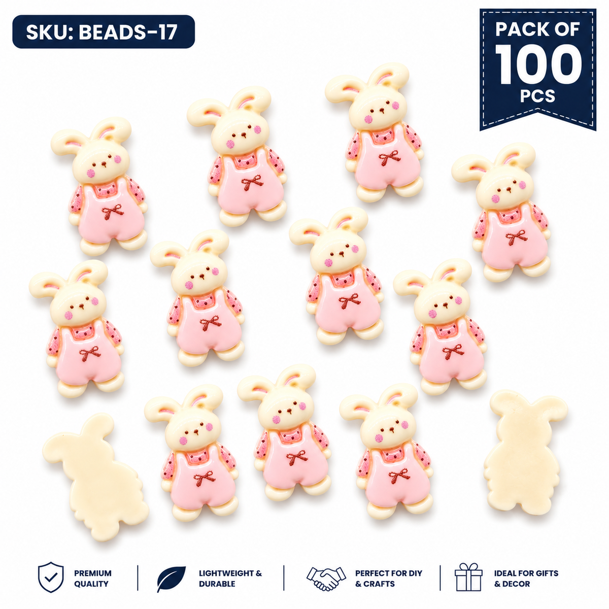 100pc Cartoon Character Beads for DIY Crafts, Accessories & Decoration (BEADS-17)