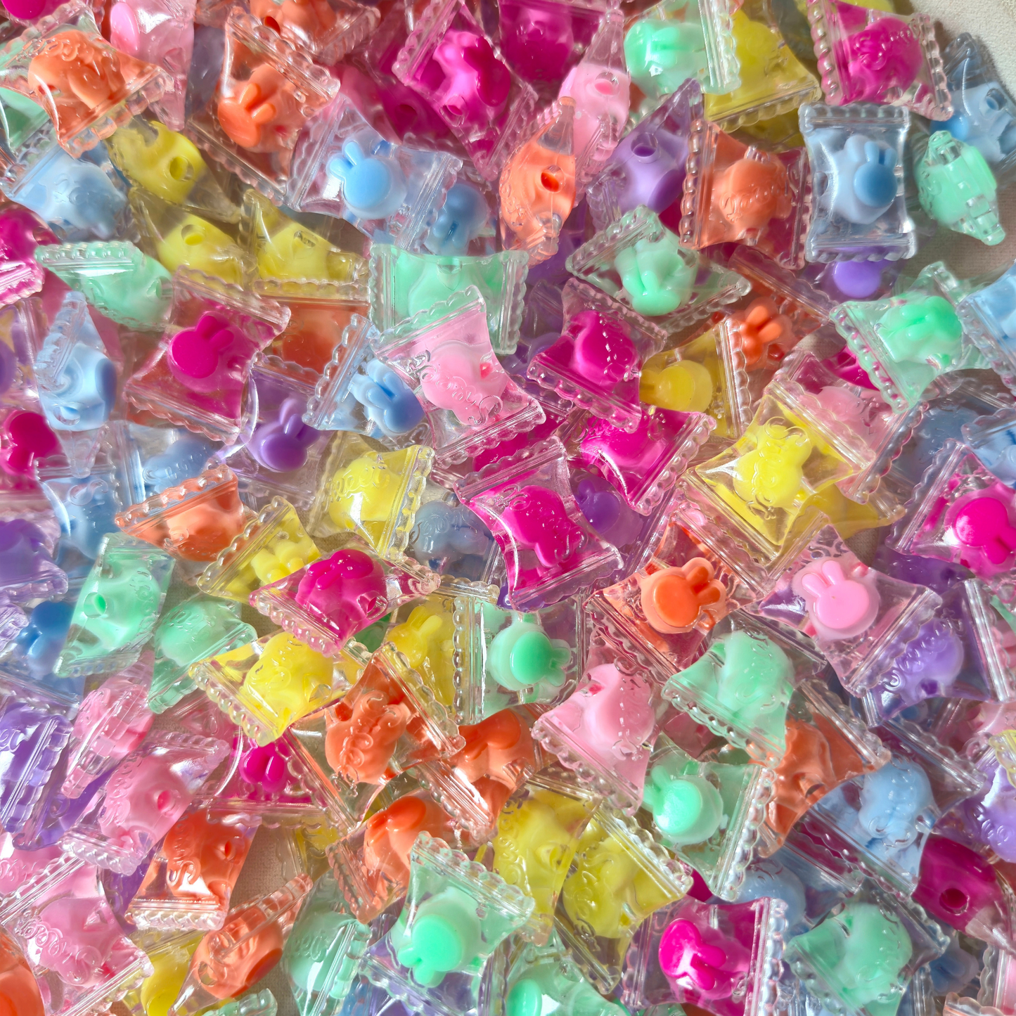 100gm Multi Color Beads For Making Hair Accessories, Jewellery, DIY Crafts (Mix Beads 69)
