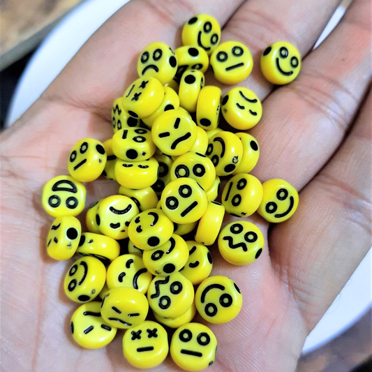 100 Grams Beads For Making Hair Accessories, Jewellery Crafts Items (AB-09)