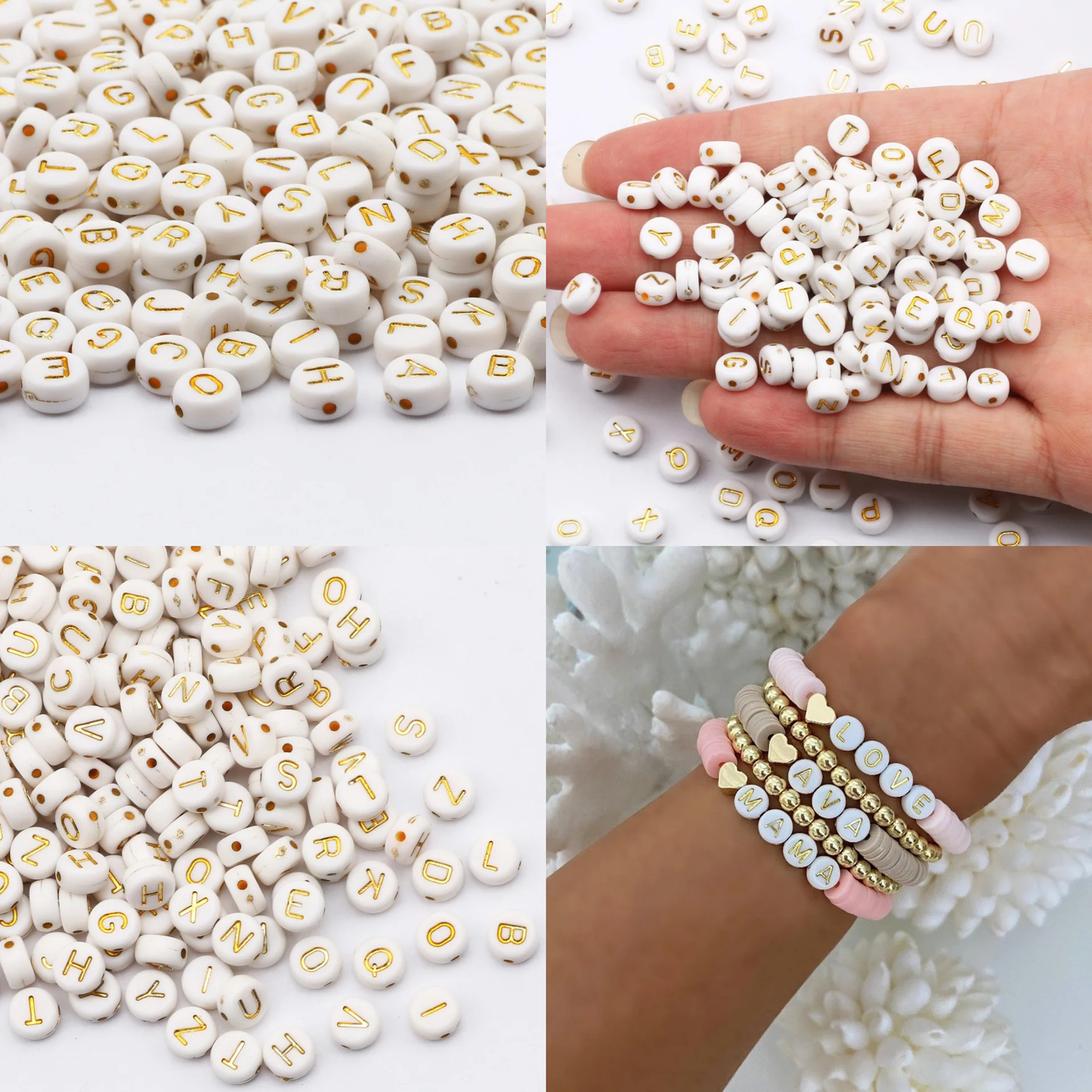 100 Grams Beads For Making Hair Accessories, Jewellery Crafts Items (AB-13)