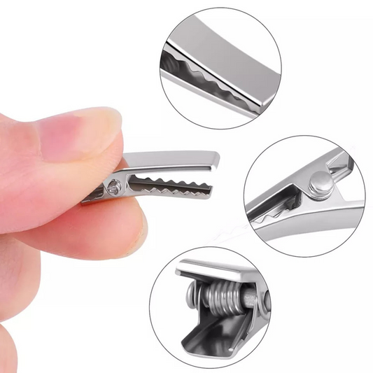 3cm (50pc) Silver Alligator Hair Clip – DIY Bow Making