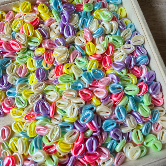 100 Grams Multi Color Beads For DIY Hair Accessories, Jewellery, Crafts Making (018)