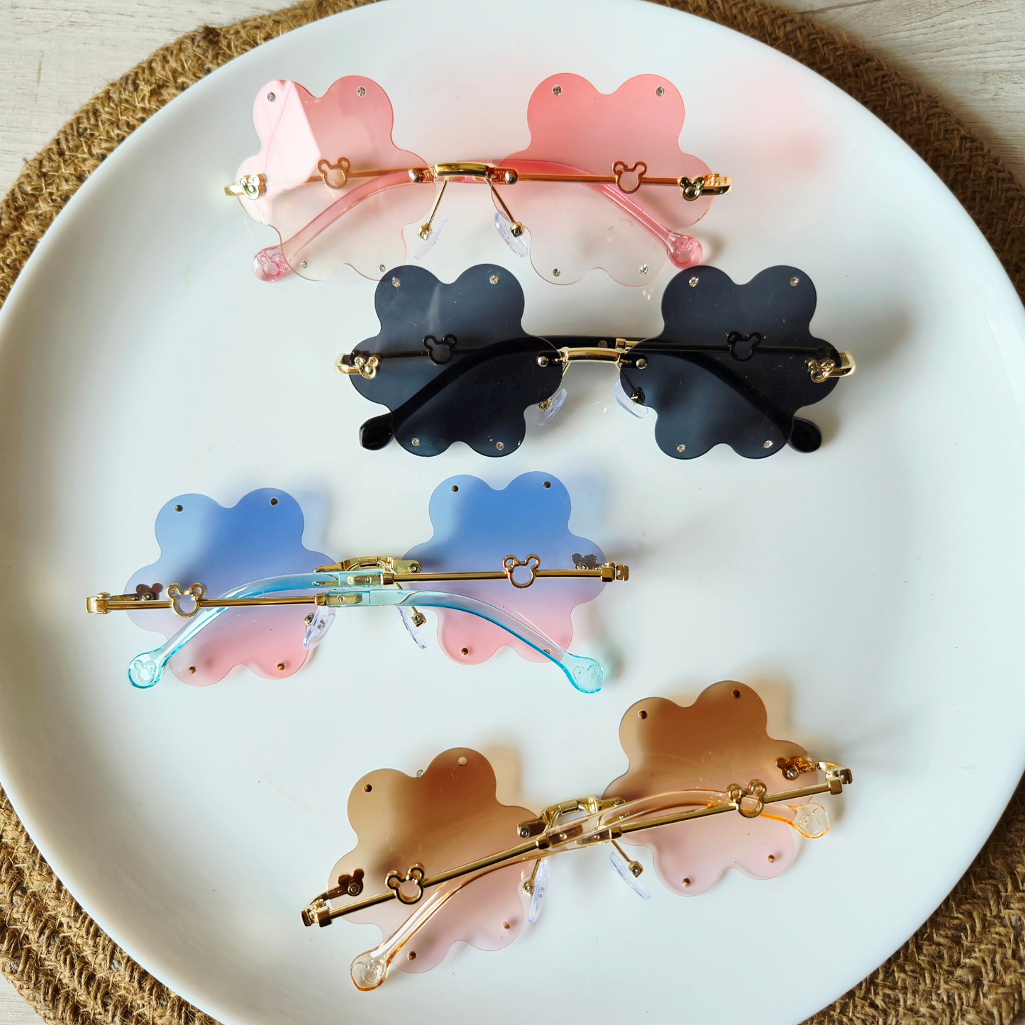 Pack of 4pcs Kids Colorful Sunglasses – DIY Craft Accessories & Party Favors SG-35