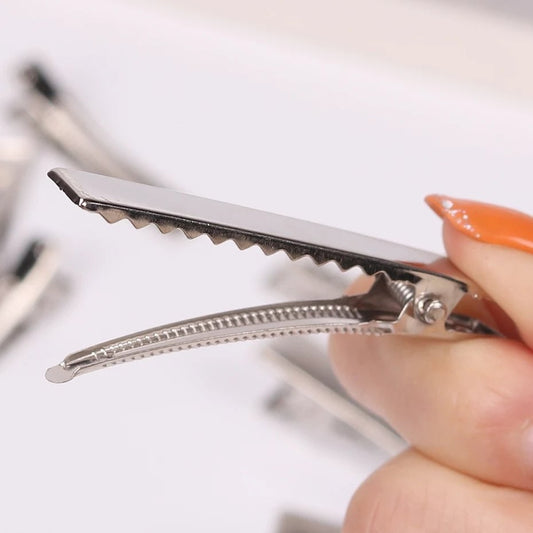 5.5cm (50pc) Silver Alligator Hair Clips - DIY Crafts Hair Accessories