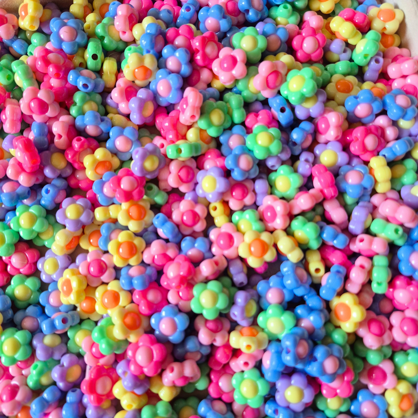 100 Grams Multi Color Beads For DIY Hair Accessories, Jewellery, Crafts Making (025)