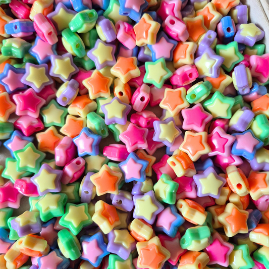 100 Grams Multi Color Beads For DIY Hair Accessories, Jewellery, Crafts Making (026)