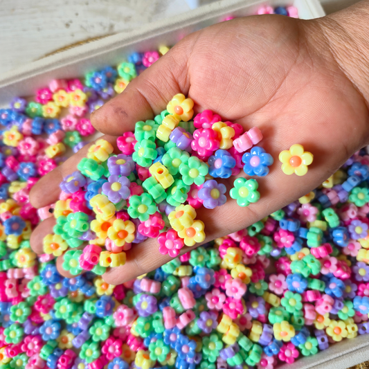 100 Grams Multi Color Beads For DIY Hair Accessories, Jewellery, Crafts Making (030)