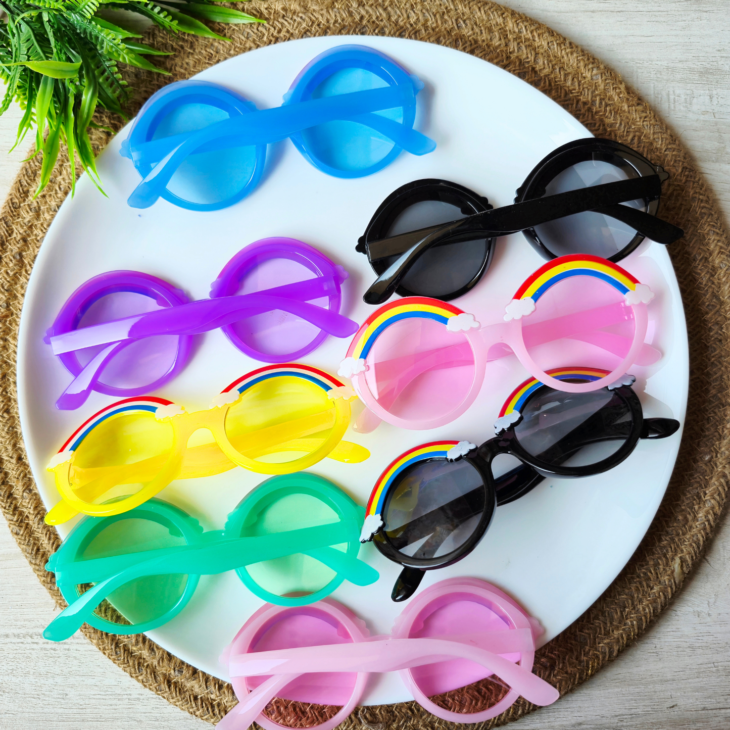 Pack of 8pcs Kids Colorful Sunglasses – DIY Craft Accessories & Party Favors SG-04
