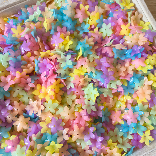 100 Grams Multi Color Beads For DIY Hair Accessories, Jewellery, Crafts Making (034)