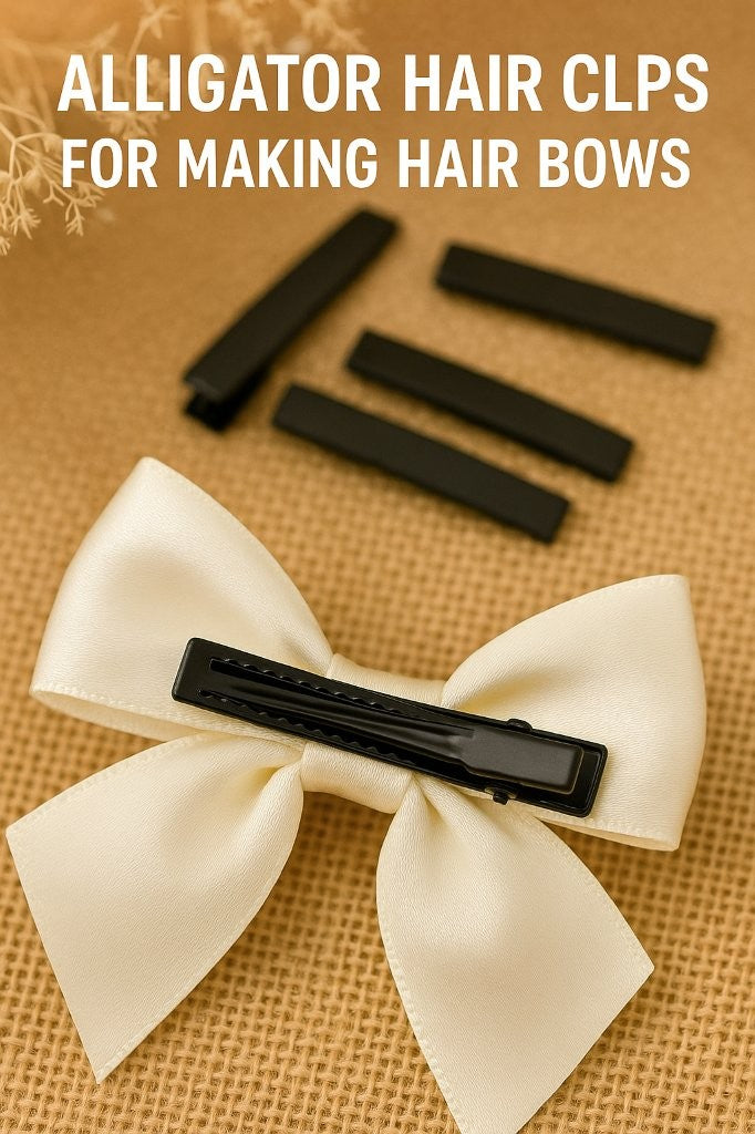 4.5cm (50pc) Black Alligator Hair Clips - DIY Crafts Hair Accessories