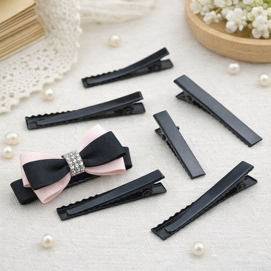 100pc (5.5cm) Black Alligator Hair Clips - DIY Hair Bows Making