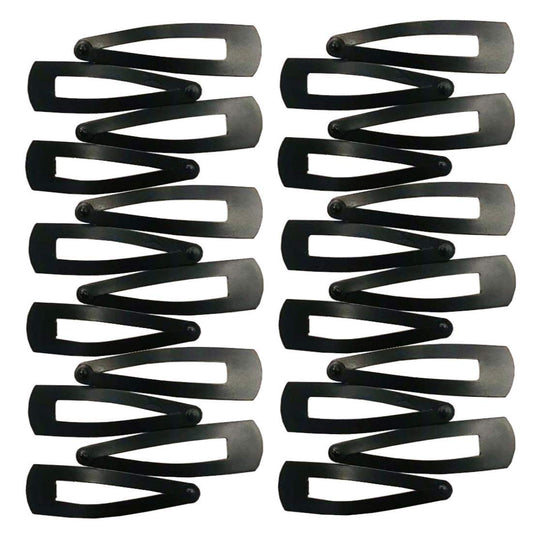 96PC Large Black Shine Hair Tictac Clips