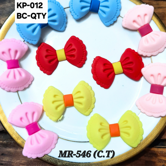 Pack Of 20pc Multicolor Silicon Hair Accessories Making Material (KP-012)