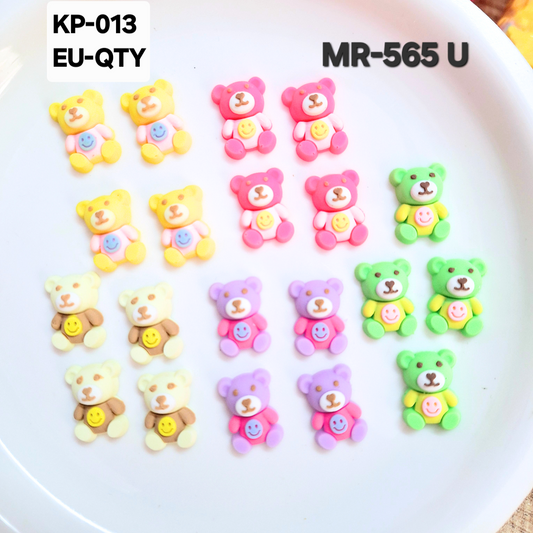 Pack Of 20pc Multicolor Silicon Hair Accessories Making Material (KP-013)