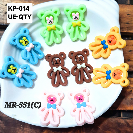 Pack Of 20pc Multicolor Silicon Hair Accessories Making Material (KP-014)