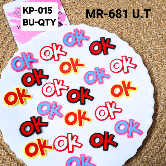 Pack Of 20pc Multicolor Silicon Hair Accessories Making Material (KP-015)