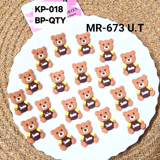 Pack Of 20pc Multicolor Silicon Hair Accessories Making Material (KP-018)