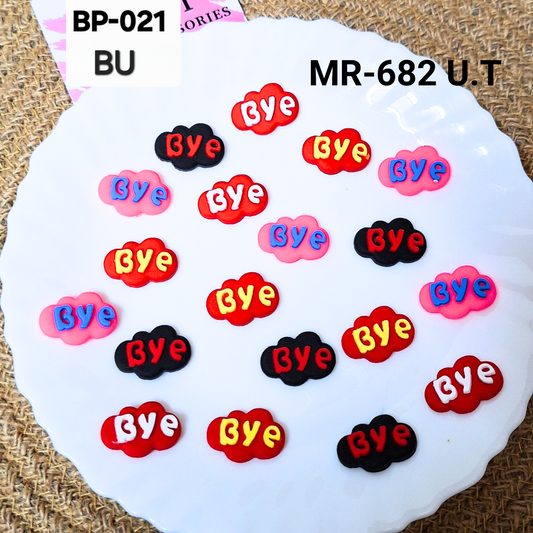 Pack Of 20pc Multicolor Silicon Hair Accessories Making Material KP-021