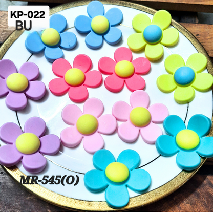 Pack Of 12pc Multicolor Silicon Hair Accessories Making Material (022)