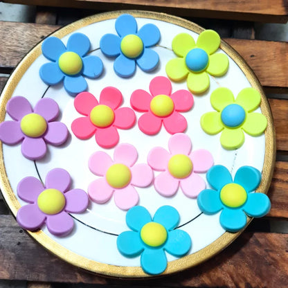 Pack Of 12pc Multicolor Silicon Hair Accessories Making Material (022)