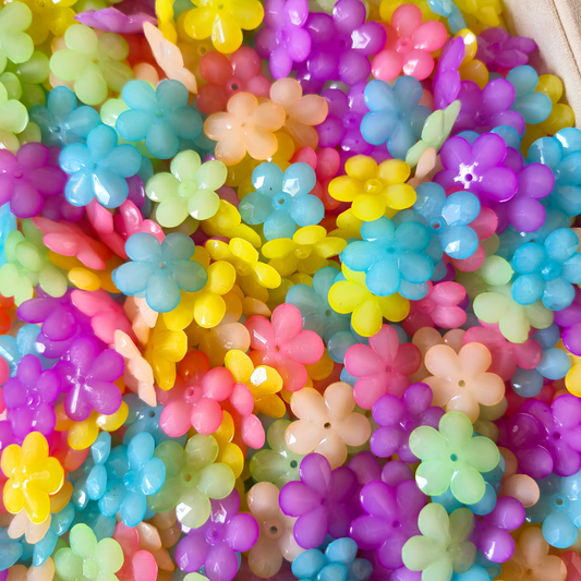 100 Grams Multi Color Beads For DIY Hair Accessories, Jewellery, Crafts Making (036)