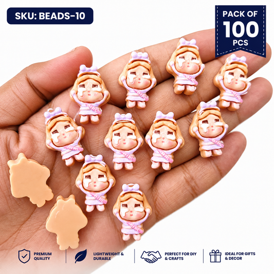 100pc Cartoon Character Beads for DIY Crafts, Accessories & Decoration (BEADS-10)