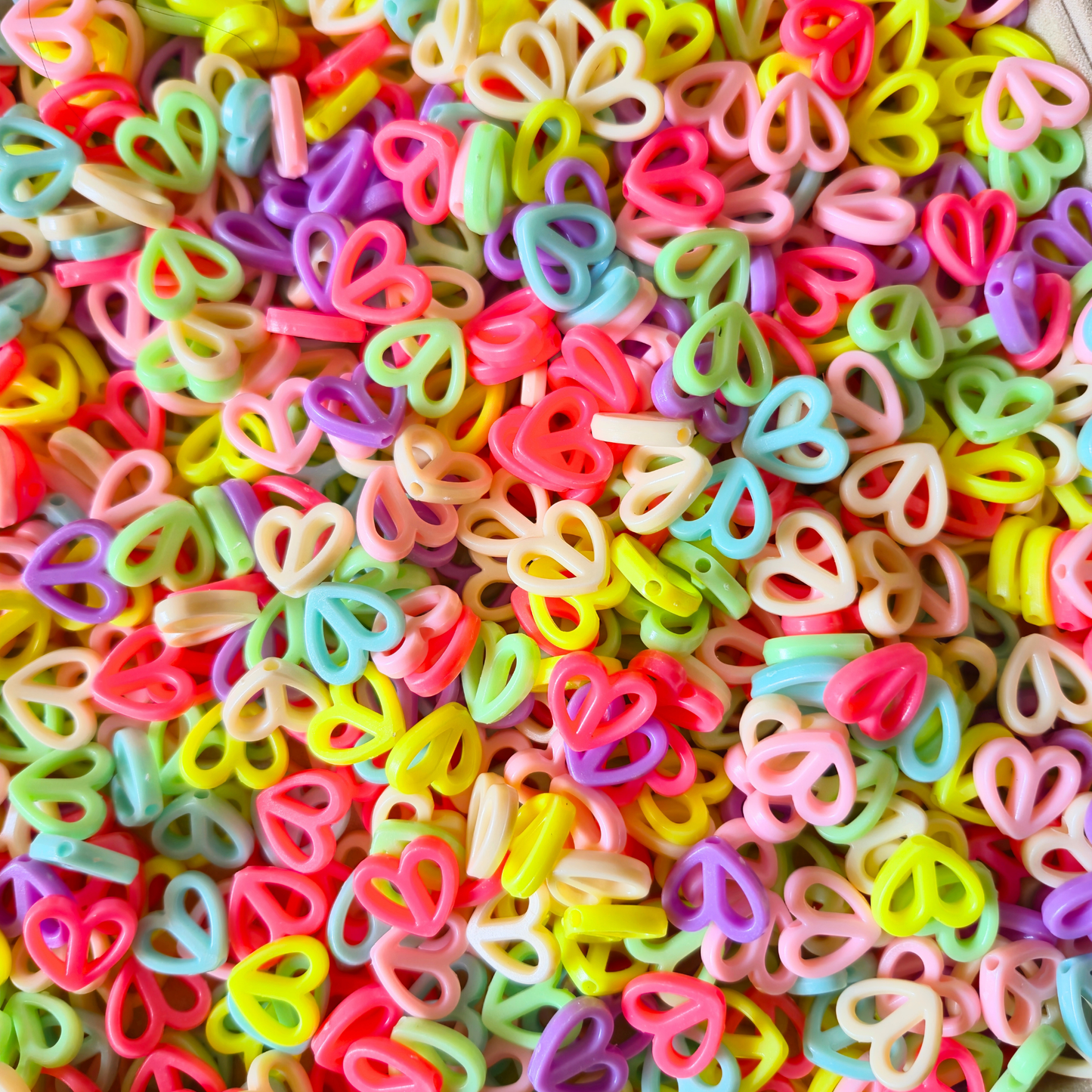100 Grams Multi Color Beads For DIY Hair Accessories, Jewellery, Crafts Making (039)