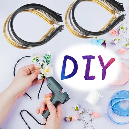 50pc Gold Metal Hair Band Base For Making Hair Accessories Hair Bands, Headbands