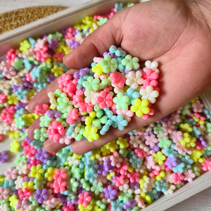 100 Grams Multi Color Beads For DIY Hair Accessories, Jewellery, Crafts Making (040)