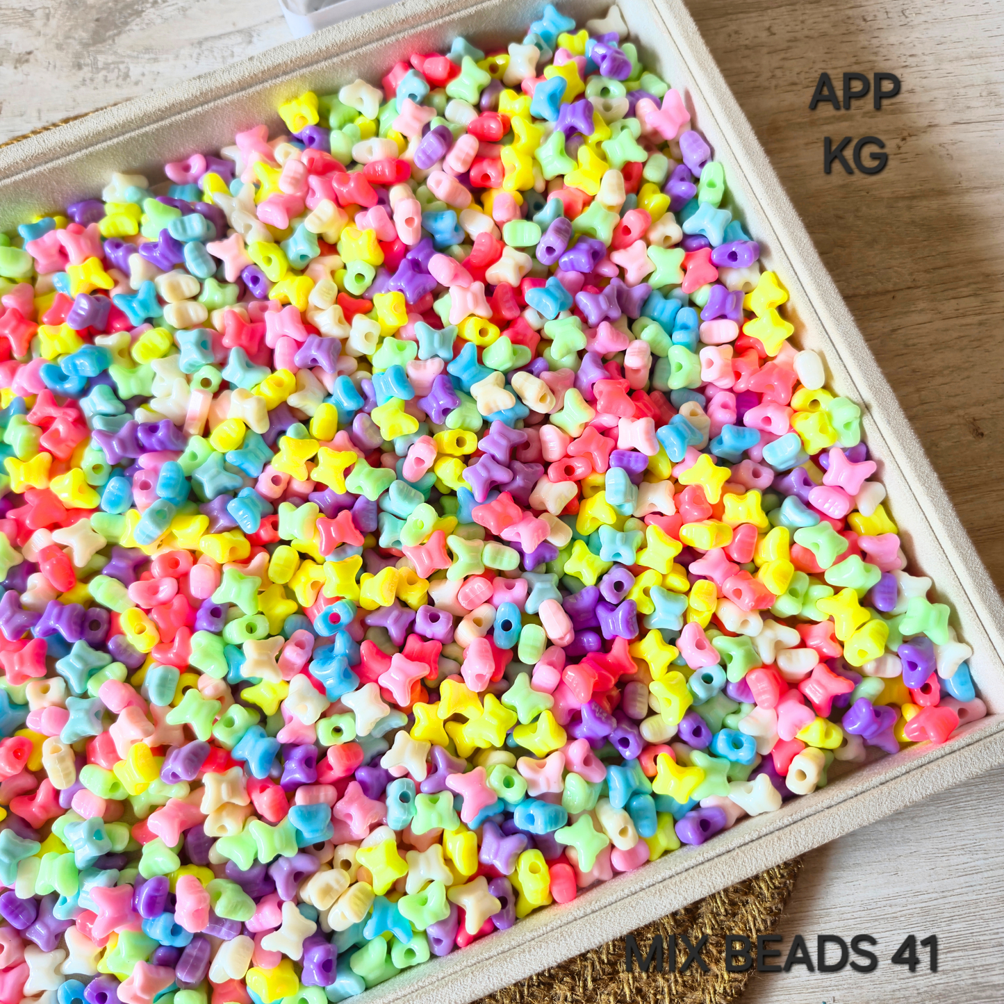 100 Grams Multi Color Beads For DIY Hair Accessories, Jewellery, Crafts Making (041)