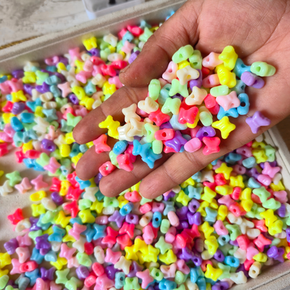 100 Grams Multi Color Beads For DIY Hair Accessories, Jewellery, Crafts Making (041)