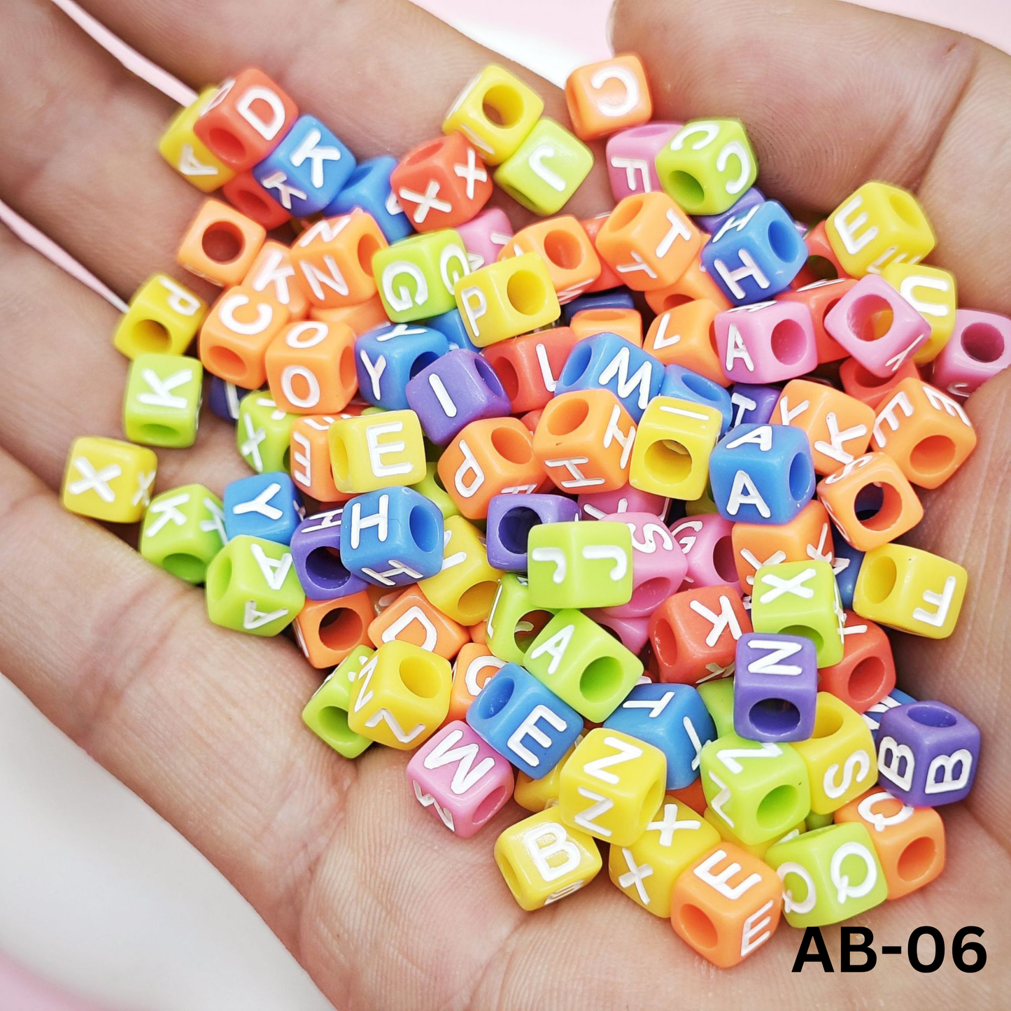 100 Grams Beads For Making Hair Accessories, Jewellery Crafts Items (AB-06)