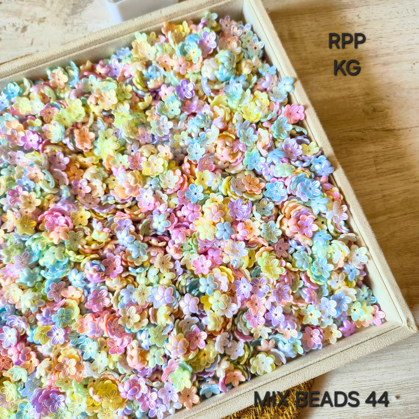 100 Grams Multi Color Beads For DIY Hair Accessories, Jewellery, Crafts Making (044)