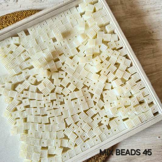 Medium 100 Grams Multi Color Beads For DIY Hair Accessories, Jewellery, Crafts Making (045)